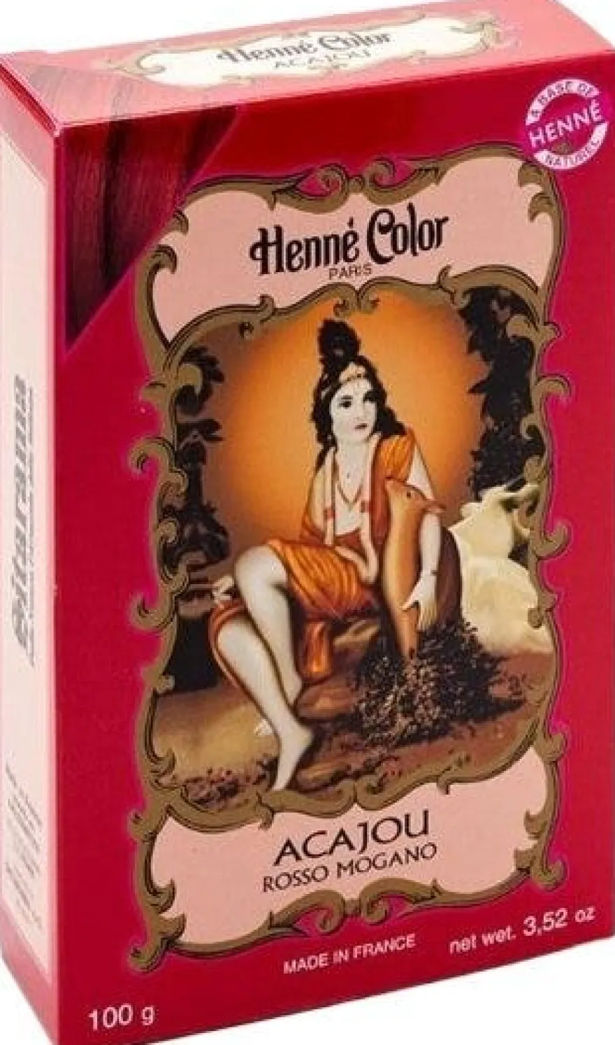 Henne Color Polvere Henne Acajou Rosso Mogano 100g