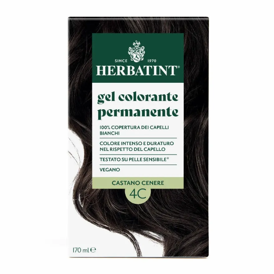 Herbatint Gel Colorante Permanente 4C Castano Cenere 170ml