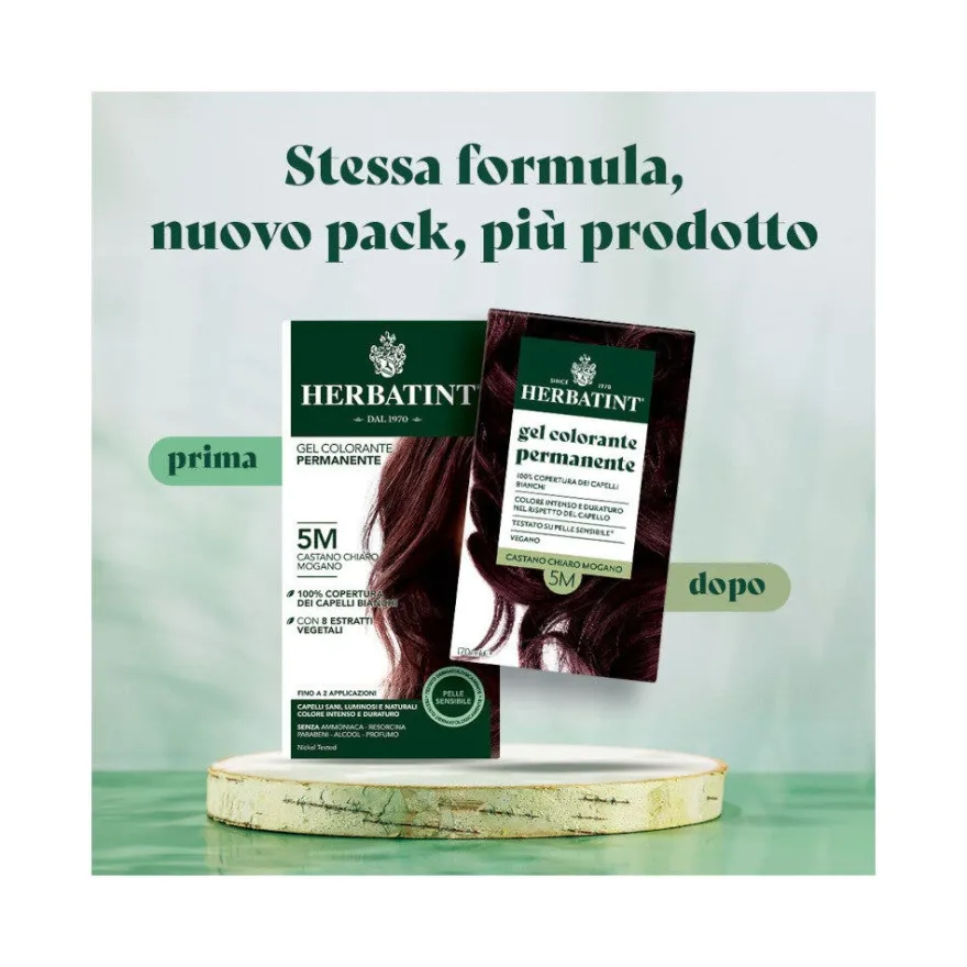 Herbatint Gel Colorante Permanente 5M Castano Chiaro Mogano 170ml
