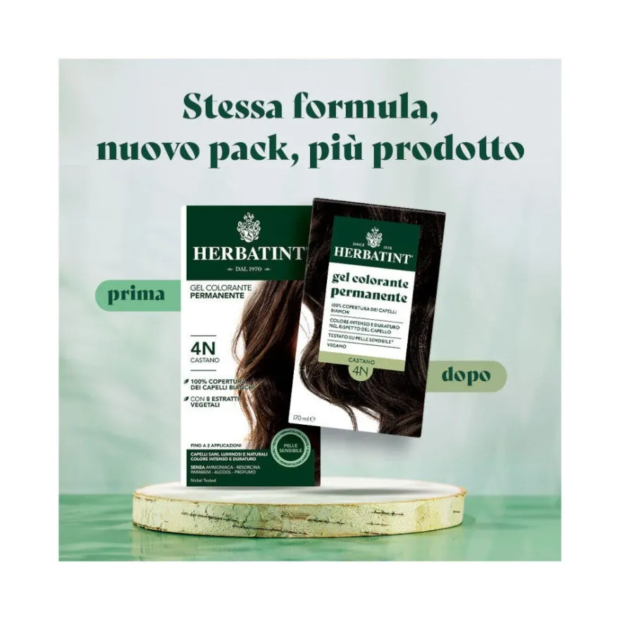 Herbatint Gel Colorante Permanente 4N Castano 170ml