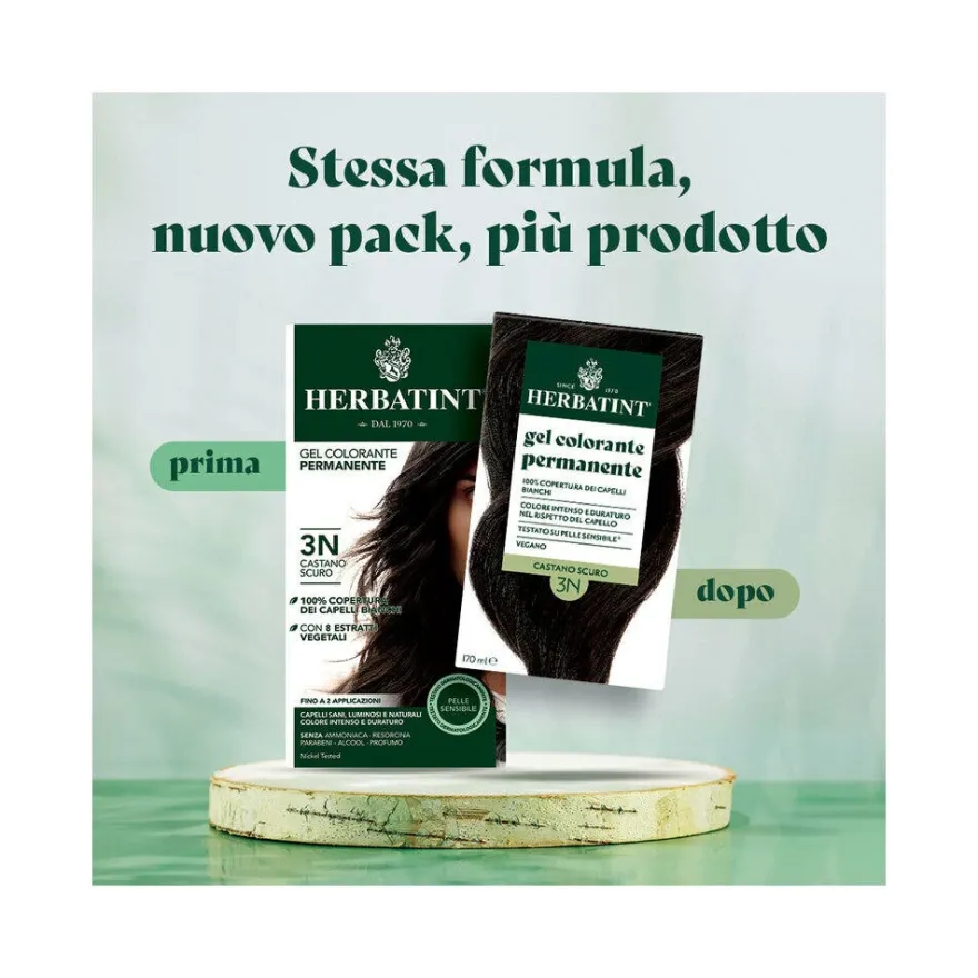 Herbatint Gel Colorante Permanente 3N Castano Scuro 170ml