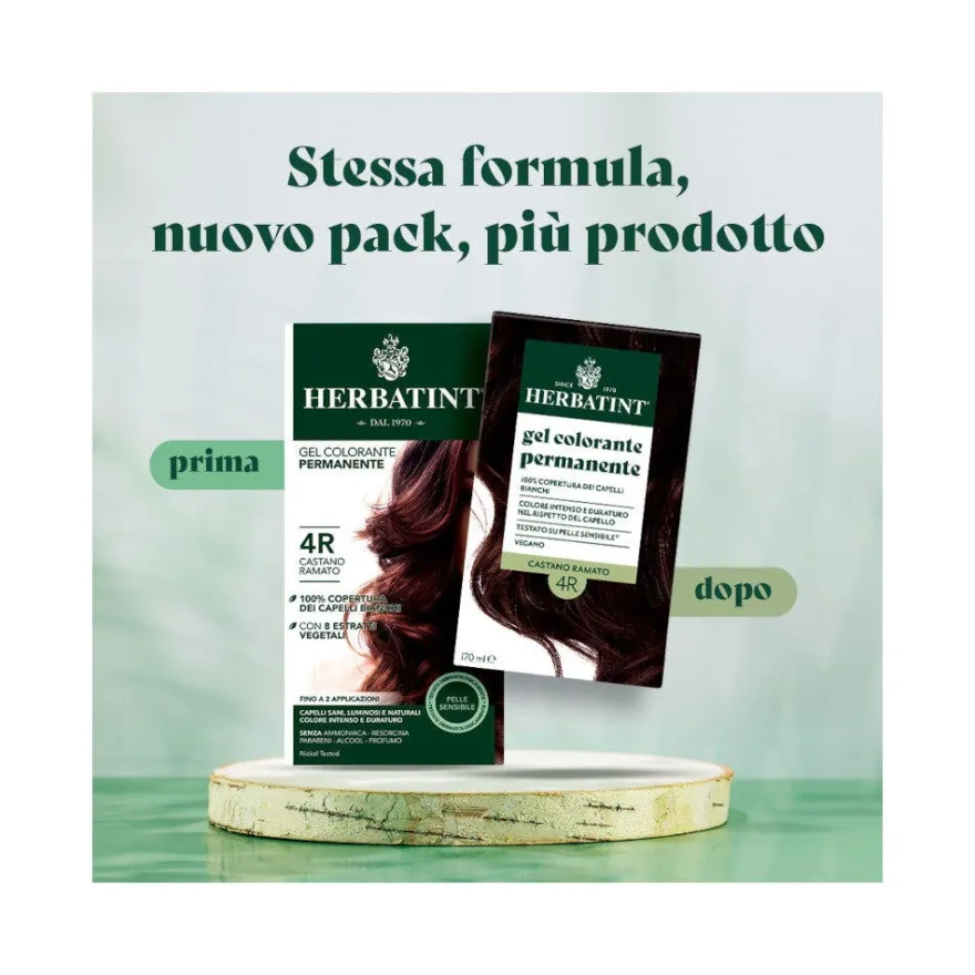 Herbatint Gel Colorante Permanente 4R Castano Ramato 170ml