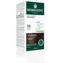 Herbatint Tinta Capelli Gel Permanente 5N Castano Chiaro 300ml 3 Dosi