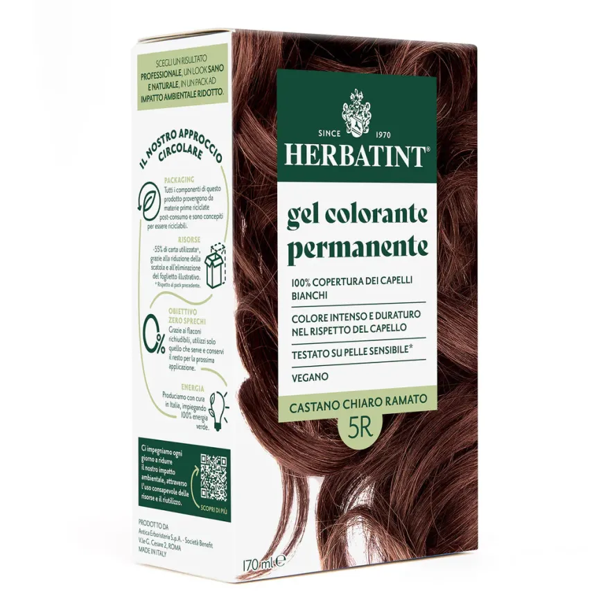 Herbatint Tinta Capelli Gel Permanente 5r Castano Chiaro Ramato 170 ml