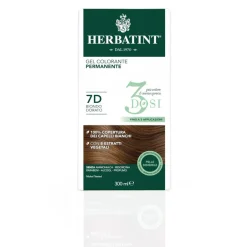 Herbatint Tintura Per Capelli Gel Permanente 7D Biondo Dorato 300ml 3 Dosi