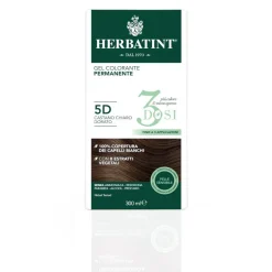 Herbatint Tintura Per Capelli Gel Permanente 5D Castano Chiaro Dorato 300ml 3 Dosi