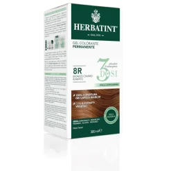 Herbatint Tintura Per Capelli Gel Permanente 8R Biondo Chiaro Ramato 3 Dosi 300ml