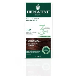 Herbatint Tintura Per Capelli Gel Permanente 5R Castano Chiaro Ramato 3 Dosi 300ml