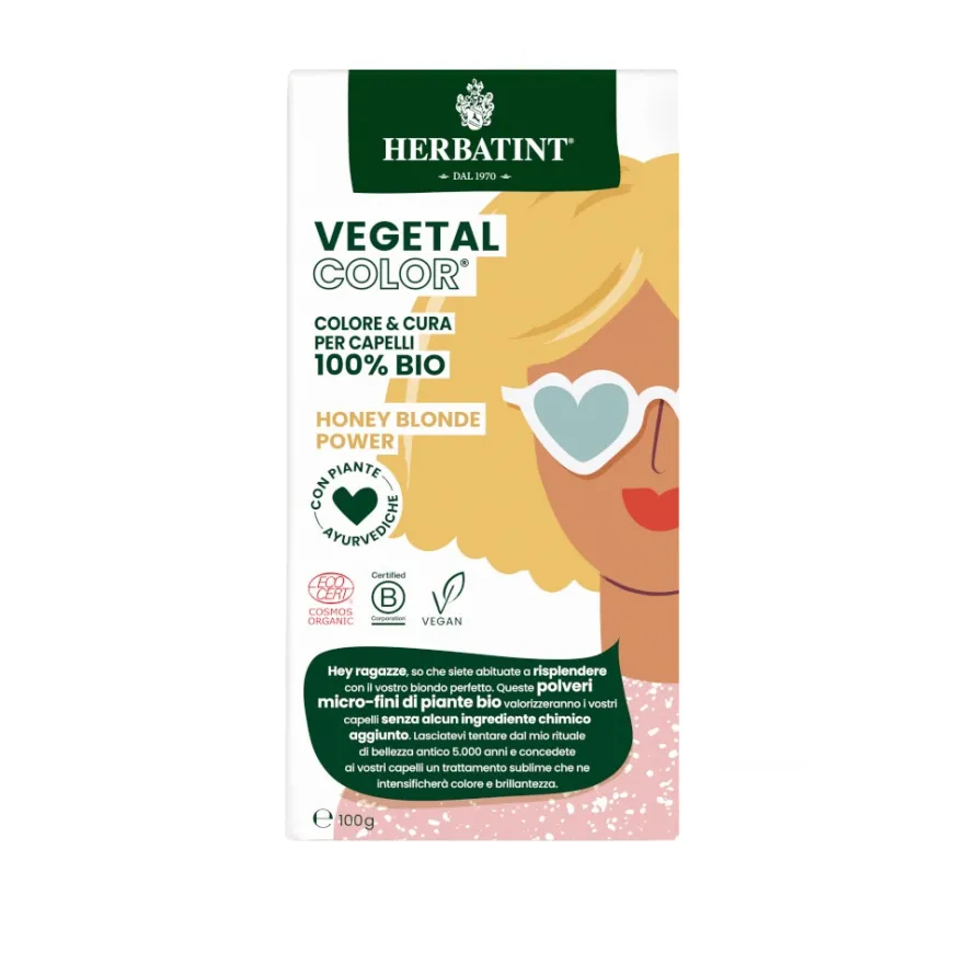 Herbatint Vegetal Color Honey Blond Power Biondo Miele 100g