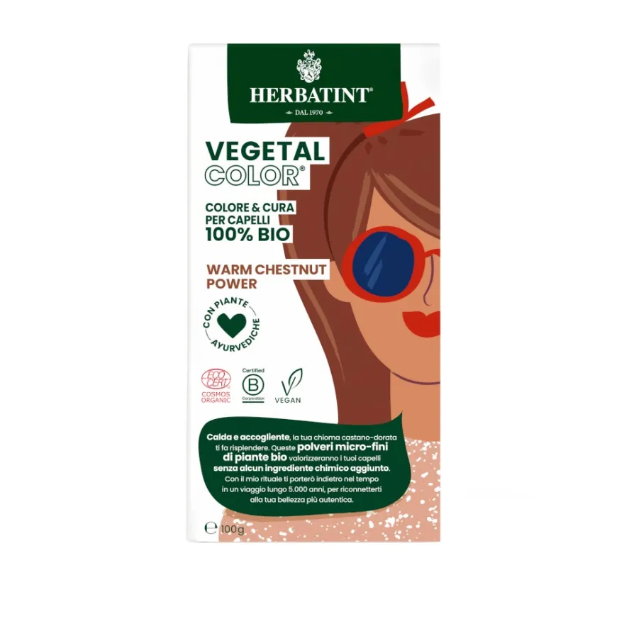 Herbatint Vegetal Color Warm Chestnu Power Castano Caldo 100g