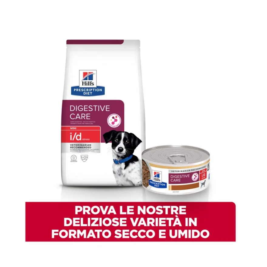 Hill's Prescription Diet I/D Digestive Care Stress Crocchette Per Cani Con Pollo Taglia Mini Sacco 6kg