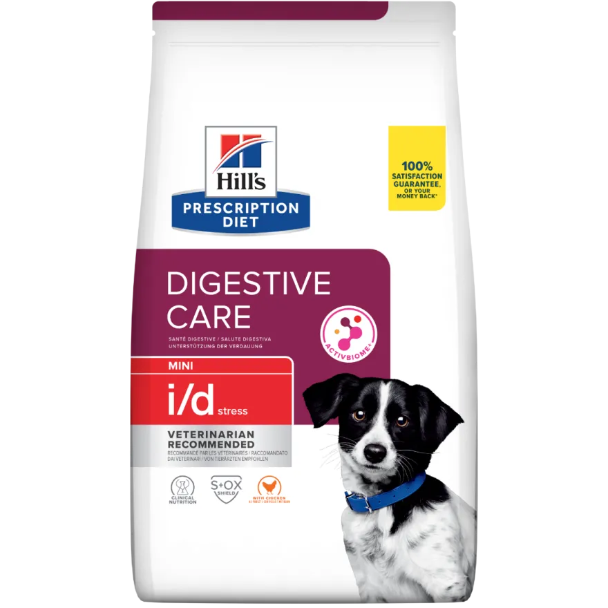 Hill's Prescription Diet I/D Digestive Care Stress Crocchette Per Cani Con Pollo Taglia Mini Sacco 6kg