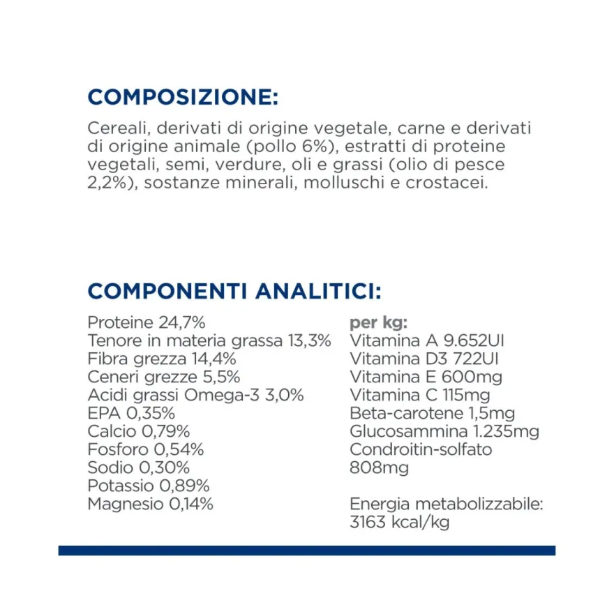 Hill's Prescription Diet J/D Metabolic+Mobility Crocchette Per Cani Taglia Mini Sacco 3kg