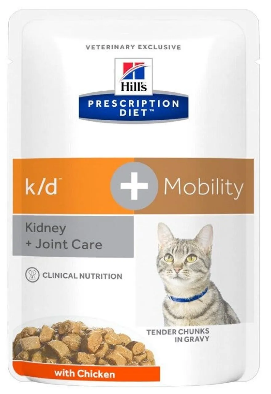 Hill's Prescription Diet K/D + Mobility Feline Con Pollo Cibo Umido Per Gatti 85g
