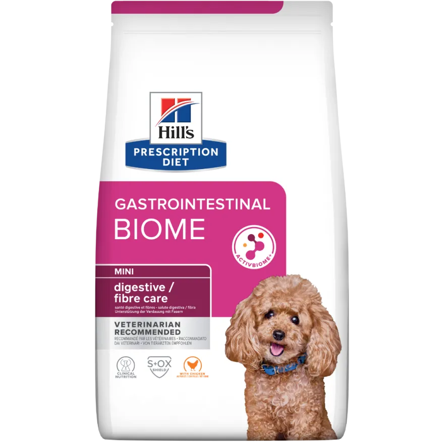 Hill's Prescription Diet Mini Gastrointestinal Biome Crocchette Per Cani Taglia Piccola Sacco 3Kg