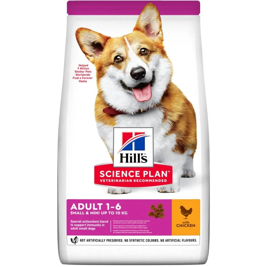 Hill's Science Plan Adult Small E Mini Fino A 10 Kg Per Cani Crocchette Pollo Sacco 1,5kg