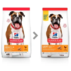 Hill's Science Plan Light Adult Crocchette Con Pollo Per Cani Taglia Media Sacco 14 Kg