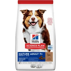 Hill's Science Plan Mature Adult 7+ Crocchette con Pollo per Cani Taglia Media Sacco 14 Kg