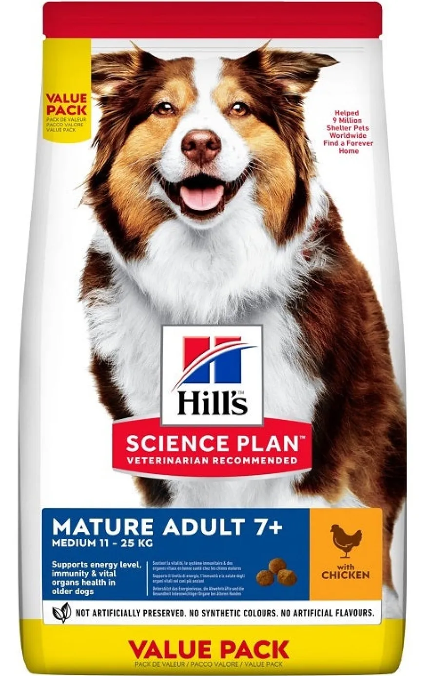 Hill's Science Plan Mature Adult 7+ Medium 11-25 Kg Chicken Cibo Secco Per Cani 2,5kg