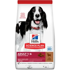Hill's Science Plan Medium Adult Crocchette con Agnello e Riso per Cani Sacco 14 Kg