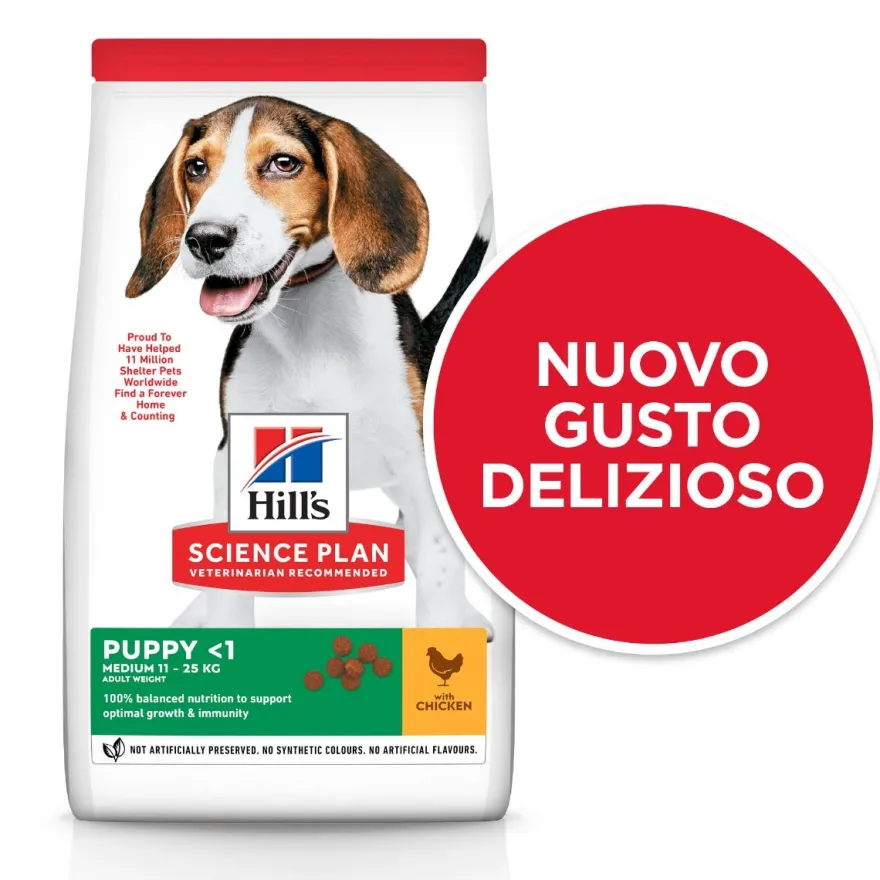 Hill's Science Plan Medium Breed Puppy Crocchette Con Pollo Per Cuccioli Sacco 14 Kg