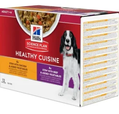 Hill's Science Plan Multipack Cane Adult Spezzatini Gusti Assortiti Pollo/Manzo 12x90gr