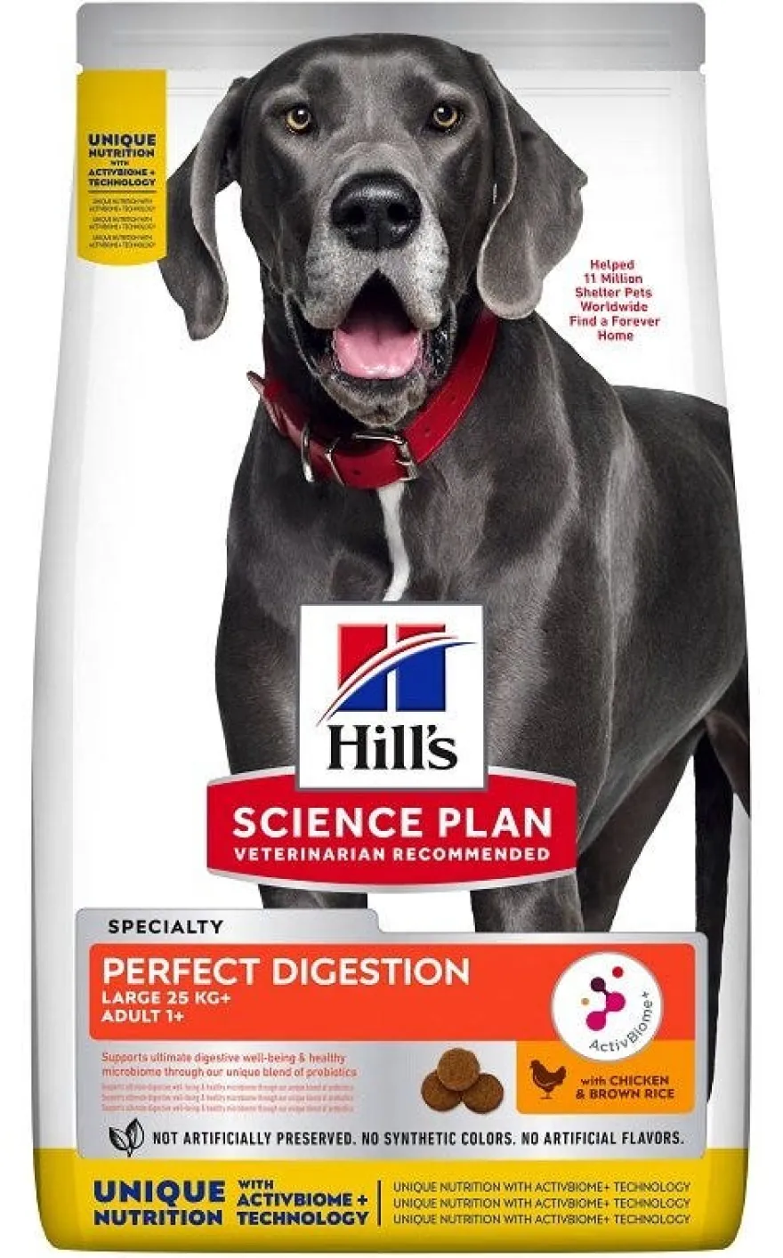 Hill's Science Plan Perfect Digestion Large 25 Kg+ Adult 1+ Chicken & Brown Rice 12kg