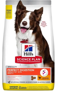 Hill's Science Plan Perfect Digestion Medium 11 Kg - 25 Kg Adult 1+ Chicken & Brown Rice 2,5kg