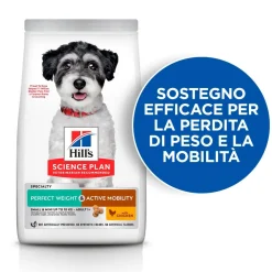 Hill's Science Plan Perfect Weight & Active Mobility Adult Crocchette Con Pollo Per Cani Taglia Piccola Sacco 1,5 kg
