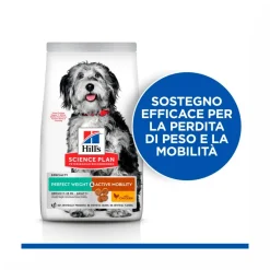 Hill's Science Plan Perfect Weight & Active Mobility Adult Crocchette Con Pollo Per Cani Taglia Media Sacco 12 Kg