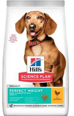 Hill's Science Plan Perfect Weight Small & Mini Adult Con Pollo Cibo Secco Per Cani 1,5kg