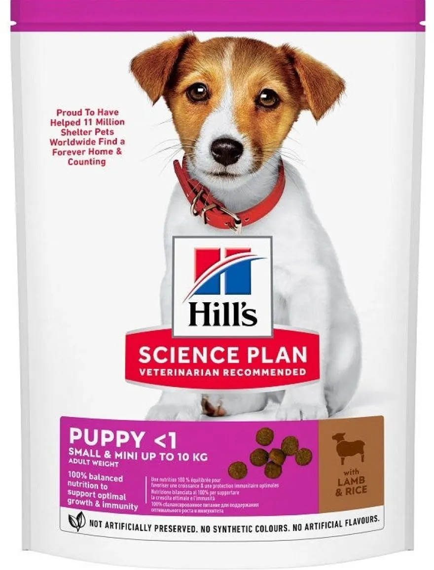 Hill's Science Plan Puppy <1 Small & Mini Up To 10 Kg Lamb & Rice Cibo Secco Per Cani 300g