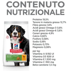 Hill's Science Plan Senior Vitality Mature Adult 6+ Crocchette Con Pollo E Riso Per Cani Taglia Grande 12Kg