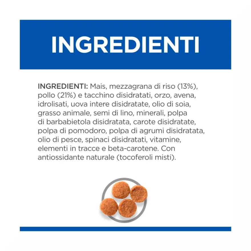 Hill's Science Plan Senior Vitality Mature Adult 7+ Crocchette Con Pollo E Riso Per Cani Taglia Media 12Kg