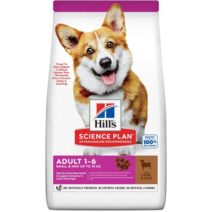 Hill's Science Plan Small & Mini Adult Crocchette con Agnello e Riso per Cani Sacco 6 Kg