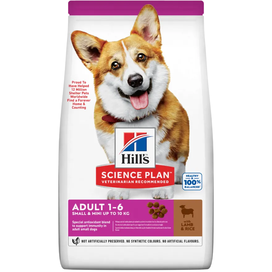 Hill's Science Plan Small & Mini Adult Crocchette con Agnello e Riso per Cani Sacco 6 Kg