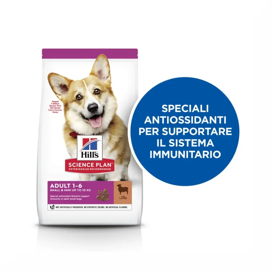 Hill's Science Plan Small & Mini Adult Crocchette con Agnello e Riso per Cani Sacco 6 Kg