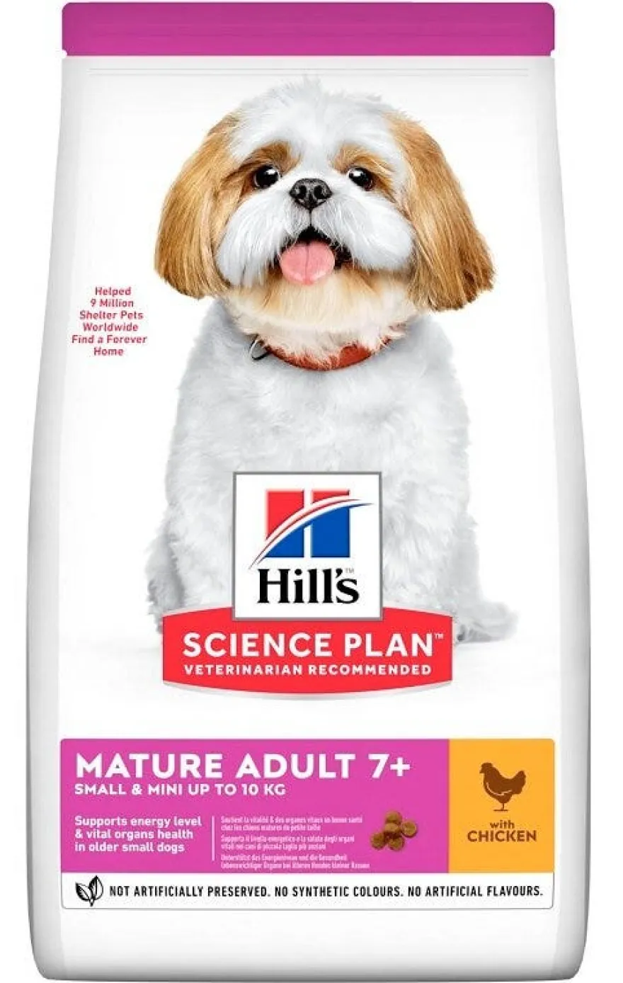 Hill's Science Plan Small & Mini Mature Adult 7+ Con Pollo Cibo Secco Per Cani 1,5kg