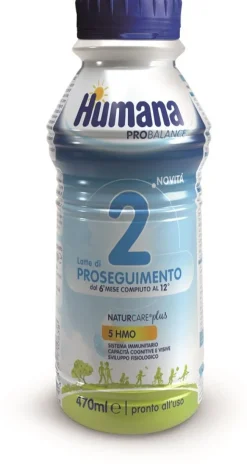 Humana 2 Bottiglia 5 HMO 470ml