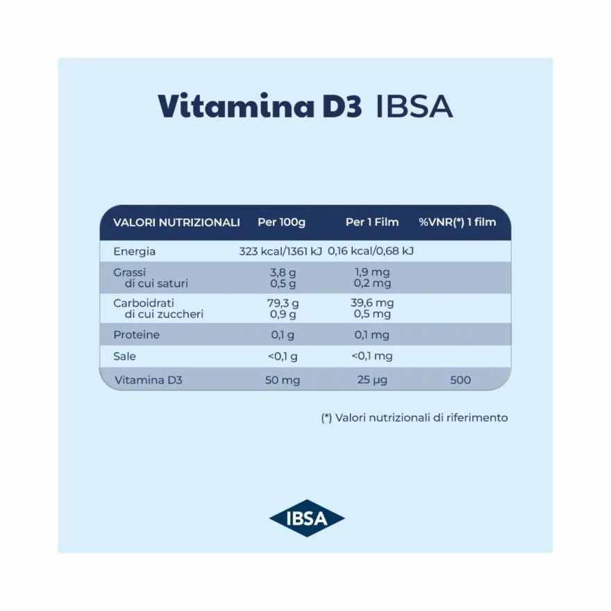 Ibsa Vitamina D3 2000UI: 30 Film Orodispersibili