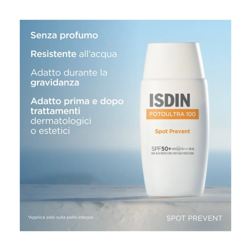 Isdin FotoUltra 100 Spot Prevent Fluid SPF 50+ 50ml - Protezione Solare Avanzata