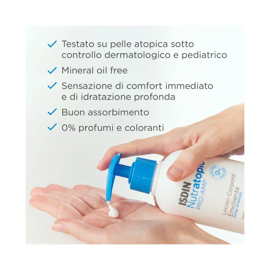 Isdin Nutratopic PRO-AMP Lozione Emolliente Pelle Atopica 400ml