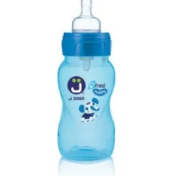 J Bimbi B Free Me Blu Biberon Polipropilene Tettarella Silicone 260ml 0 Mesi+