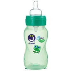 J Bimbi B Free Me Verde Biberon Polipropilene Tettarella Silicone 260ml 0M+