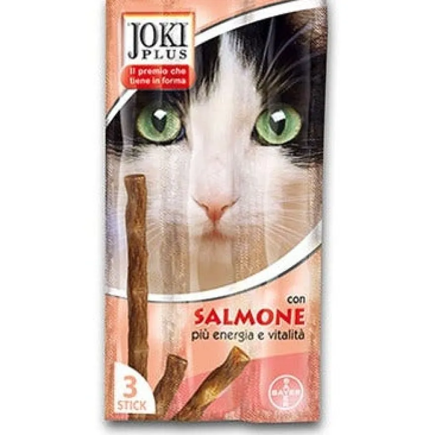 Joki Plus Bastoncino Con Salmone Gatti Adulti 3x5g
