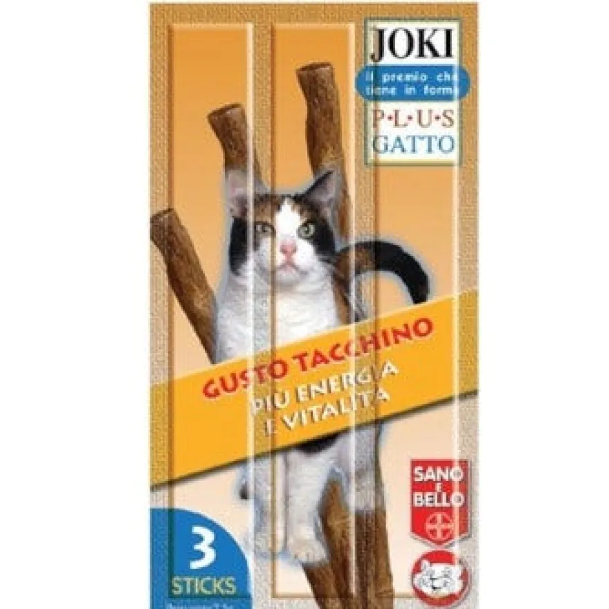Joki Plus Bastoncino Con Tacchino Gatti Adulti 3x5g