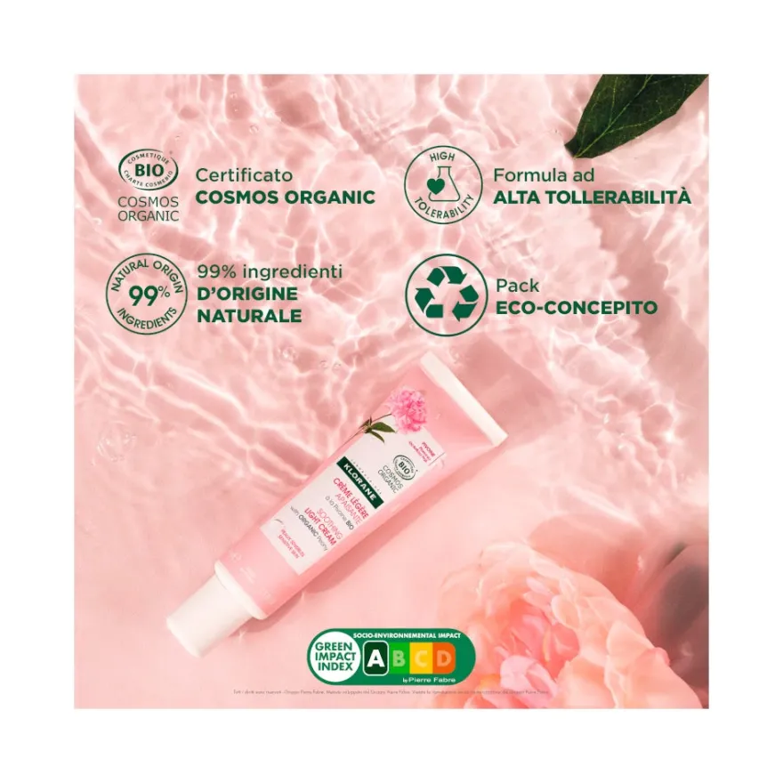 Klorane Crema Ricca Lenitiva alla Peonia Bio Pelle Sensibile/Secca 40ml