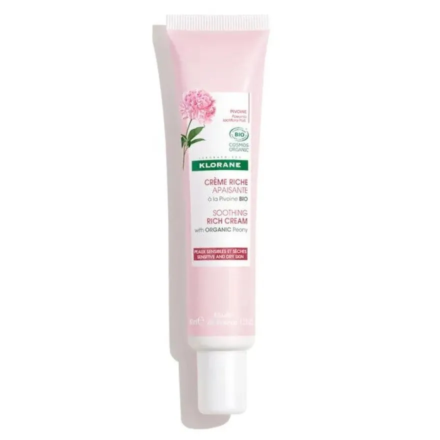 Klorane Crema Ricca Lenitiva alla Peonia Bio Pelle Sensibile/Secca 40ml