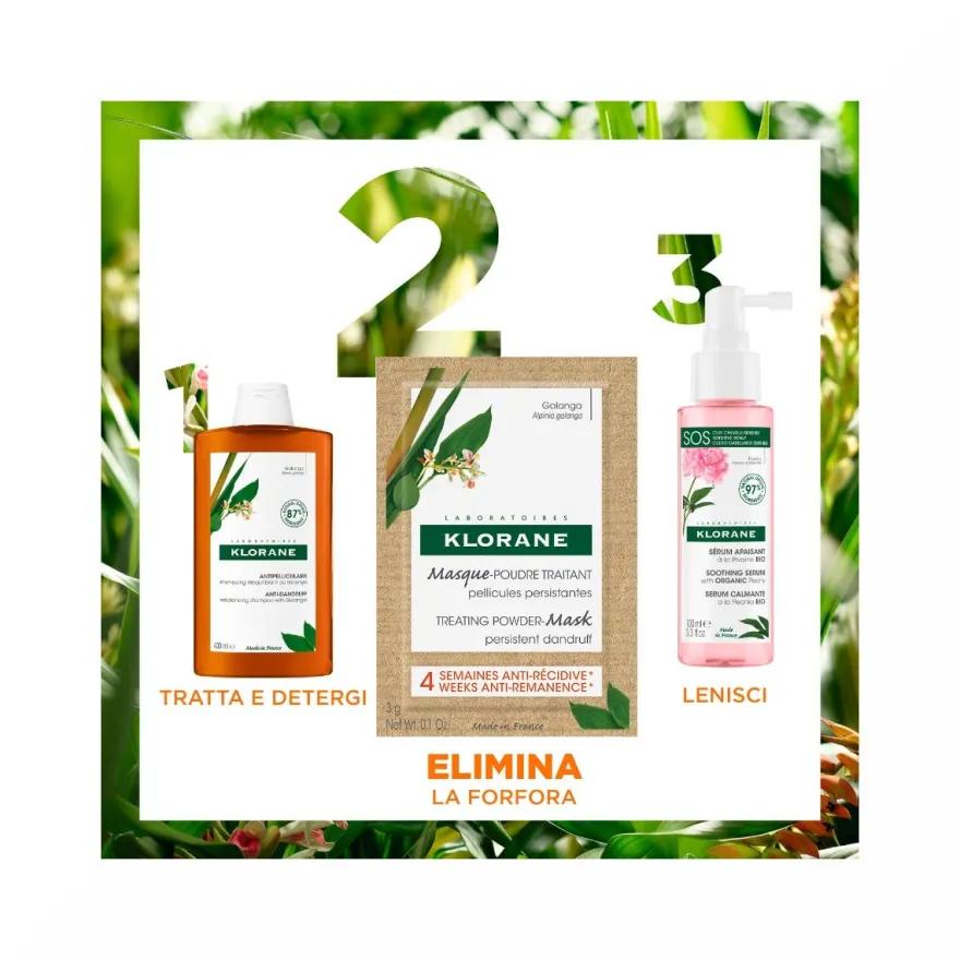 Klorane Maschera In Polvere Galanga 8x3g