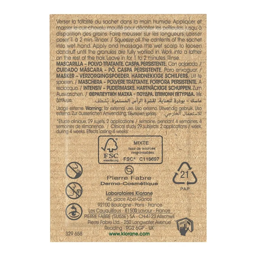 Klorane Maschera In Polvere Galanga 8x3g
